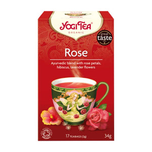 Yogi Tea - Organic Tao Rose Tea, 17 Bags | Pack of 6