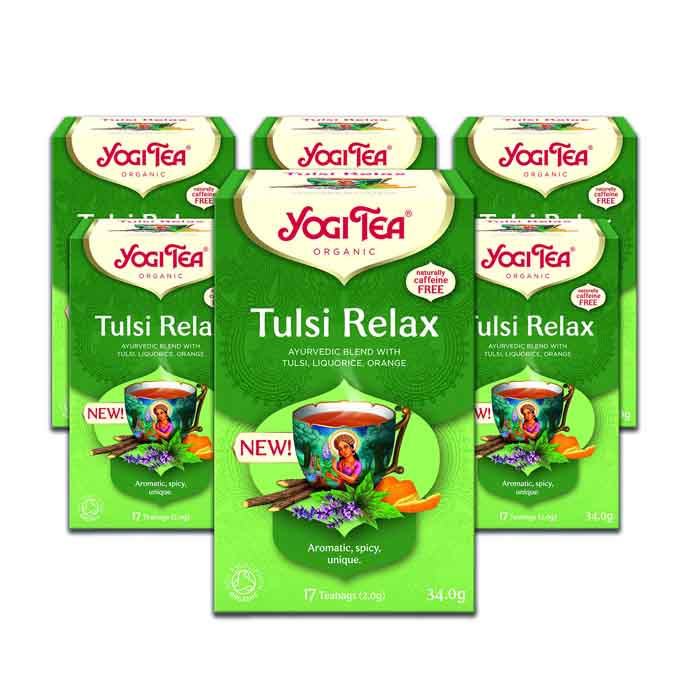 Yogi Tea - Organic Tulsi Relax Tea, 34g  Pack of 6