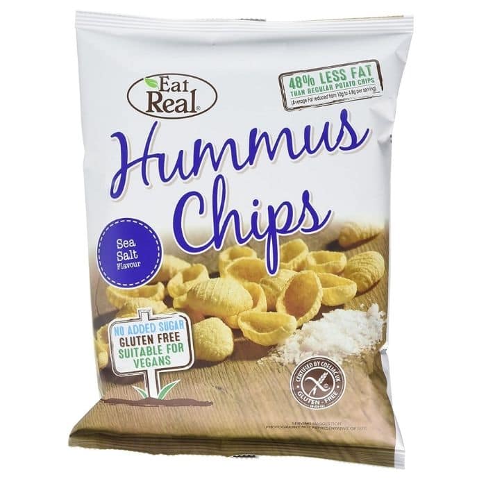 Eat Real - Hummus Chips Sea Salt, 45g - front