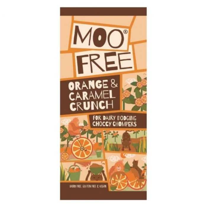 moo free - everyday bar Orange Crunch 80g - front