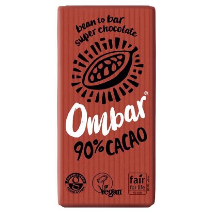 ombar - organic raw 90 cacao chocolate bar 35g